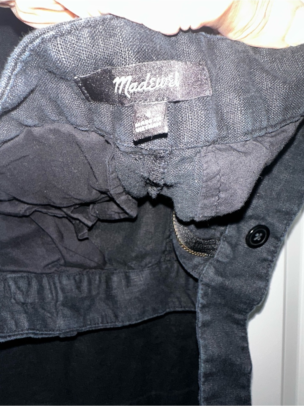 Madewell The Harlow Wide-Leg Pant in 100% Linen Black - Picture 3 of 3